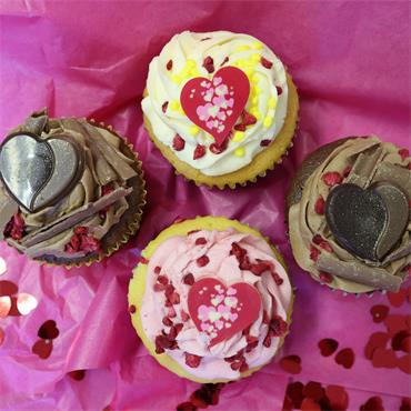 Two Valentine Cup Cakes