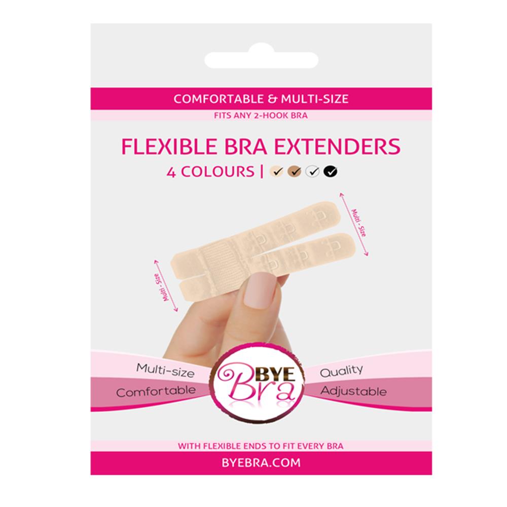 Bye Bra Bra Strap Extenders 2 Hook Nude Flexible