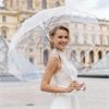 Large Deluxe Clear Umbrella With White Trim