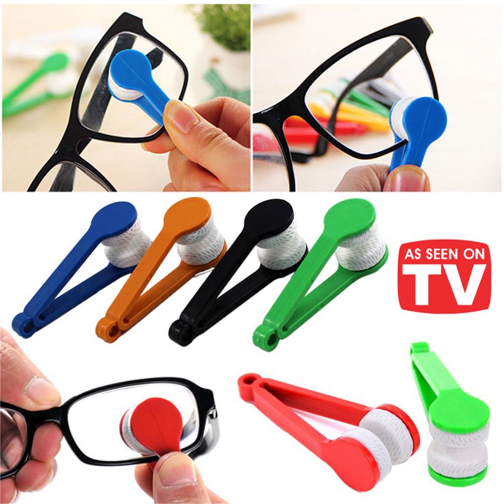 Microfiber Mini Glasses Clean Brush Eyeglass Cleaner Spectacles Cleaning Tool