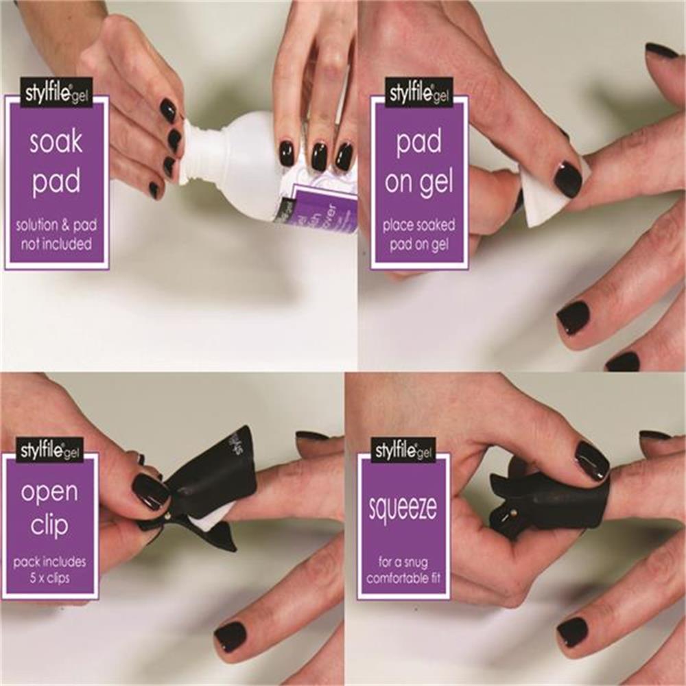 Reusable Gel Polish Remover Clips Stylfile Nail Clips Nail Clips
