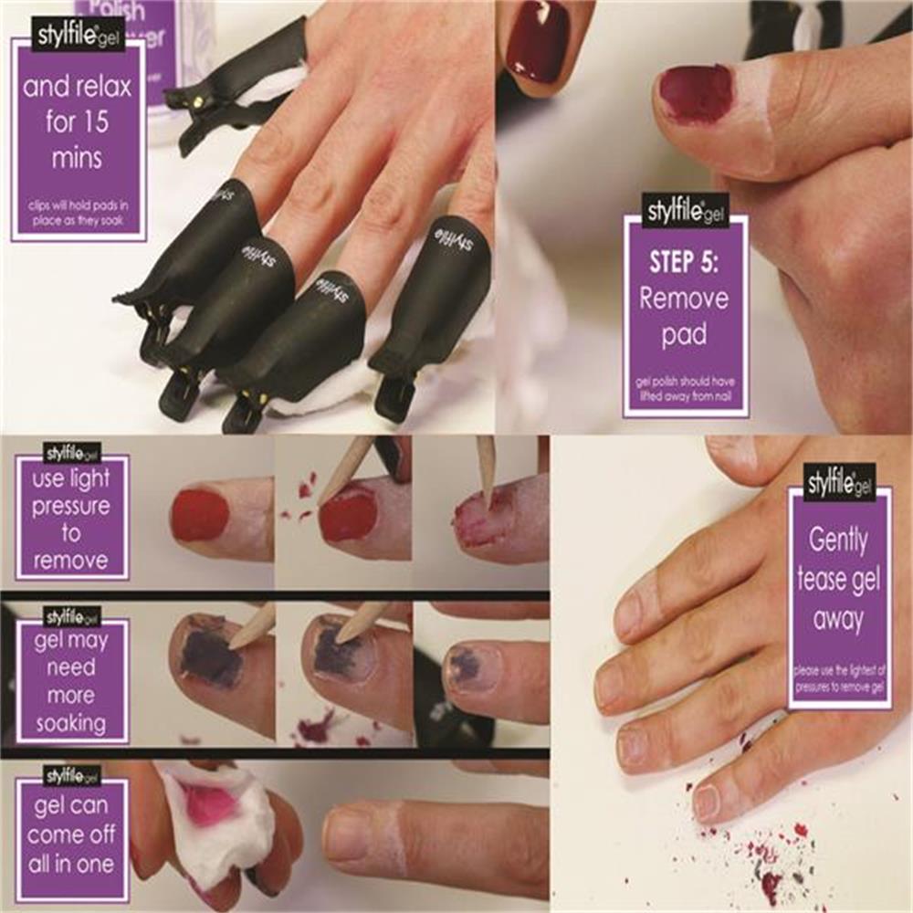 Gel Nail Polish Remover Kit includes everything you need to safely and