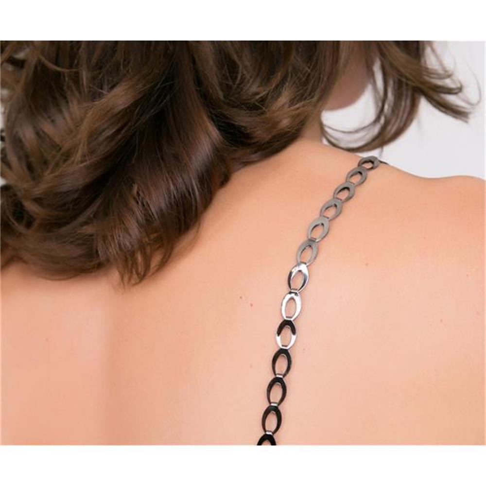 Strappys bra straps, Gunmetal Ovals Bra Straps in Silver, Bra Straps