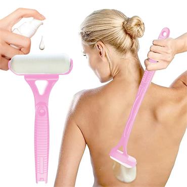 Lotion Applicator with Foldable Handle and Two Replacement Heads
