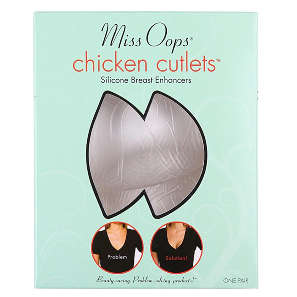 Miss Oops Chicken Cutlets Reusable Chicken Fillets Bra Inserts for Cleavage Reusable
