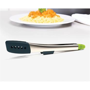 Joseph Joseph Elevate Grey Silicone Steel Tongs