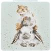 Wrendale Designs 'Piggy in the Middle' Rabbit Guinea Pig Hamster Compact Mirror