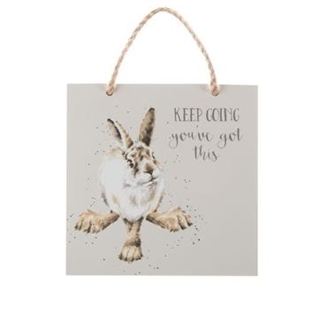 Wrendale Designs 'Hare In a Field of Flowers' Wooden Plaque