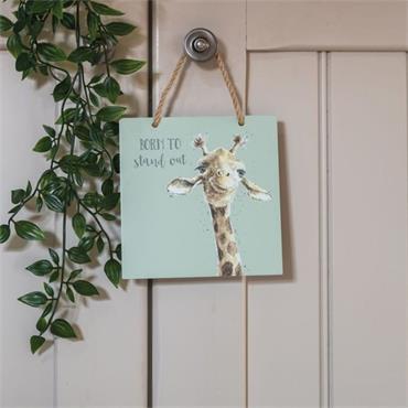 Wrendale Designs 'Born to Stand Out' Giraffe Wooden Plaque