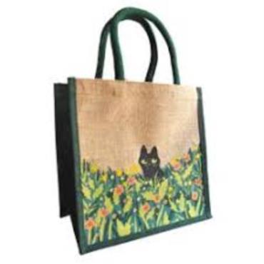 Nature's Craft Eco-Friendly Jute Bag - Black Cat
