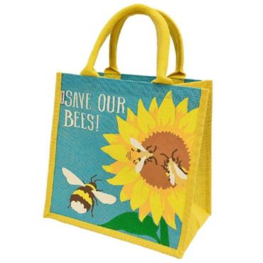 Nature's Craft Eco-Friendly Jute Bag - Bees Sunflower