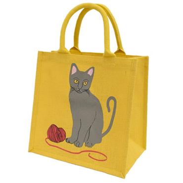 Nature's Craft Eco-Friendly Jute Bag - Cat With Wool