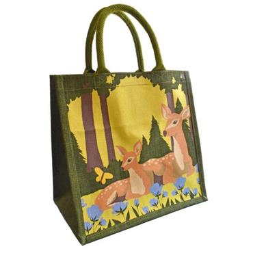 Nature's Craft Eco-Friendly Jute Bag - Woodland Deer