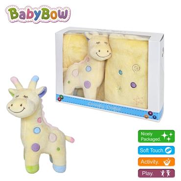 Baby Bow Baby Bow Plush Giraffe & Blanket With Gift Box
