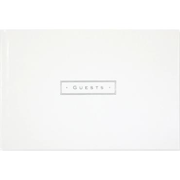 Peter Pauper Press White Leather Guest Book