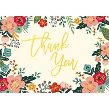 Peter Pauper Press Floral Frame Thank You Notes