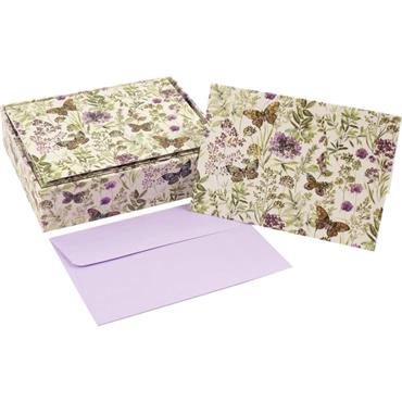 Peter Pauper Press Amethyst Butterflies Note Cards