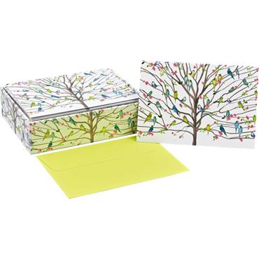 Peter Pauper Press Tree Of Budgies Note Cards