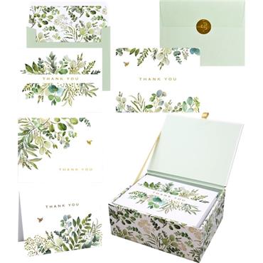 Peter Pauper Press Eucalyptus Premium Thank You Note Cards