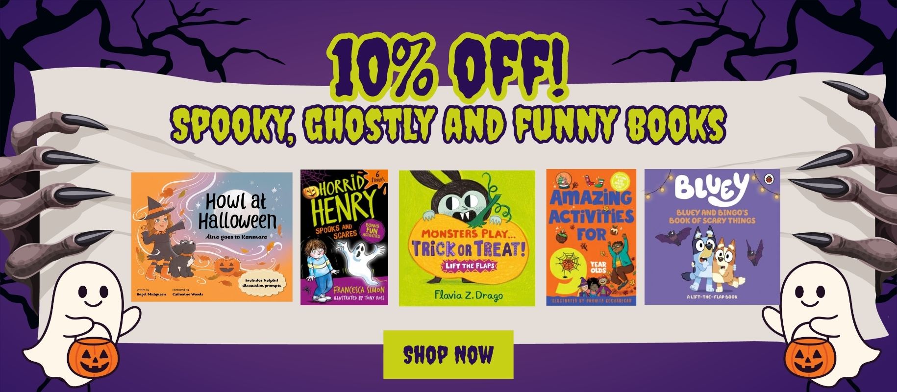 Halloween Sale - 10% OFF Spooky, Ghostly and Funny books.