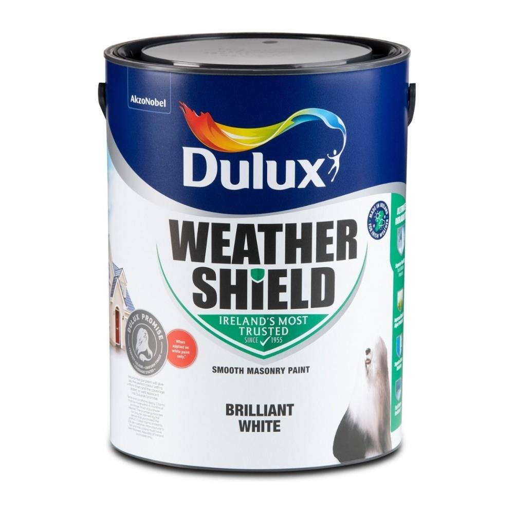 Weathershield Smooth Masonry Paint 5L Brilliant White EEC Homevalue