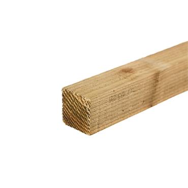 2.4M  8ft 3x3 TREATED SHAPED POST GREEN SMOOTH