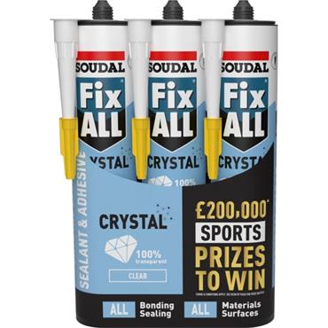 Soudal FixALL Crystal Sealant/Adhesive Triple Promotion Pack