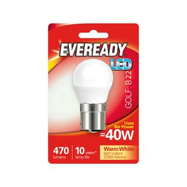 Eveready B22 Led Bulb Warm White 470 Lumens 40W