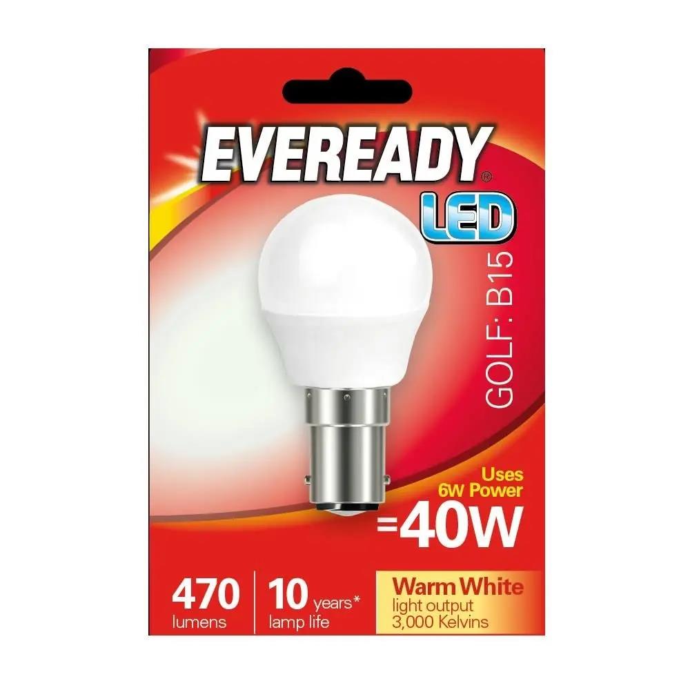 Eveready 4.9W (40W) B15 Golf LED Light Bulb Warm White EEC Homevalue