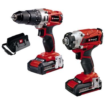 Einhell Power X-Change 18V Cordless Combi Drill & Impact Driver Kit
