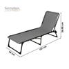Garden Collection Sunbed Outdoor Lounger 190Cm Black