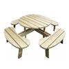 Garden Collection Avoca Wooden 8 Seater Round Picnic Table