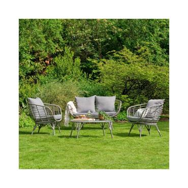 Evora Grey Wicker Lounge Set