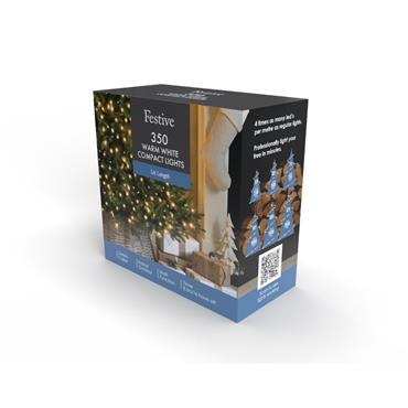 350 Compact Lights - Warm White Light/Green Cable