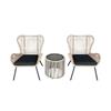 Alvor 3-Piece Steel Rattan Set