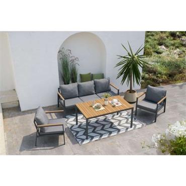 Vila Dining Set with Sofa and 2 Chairs