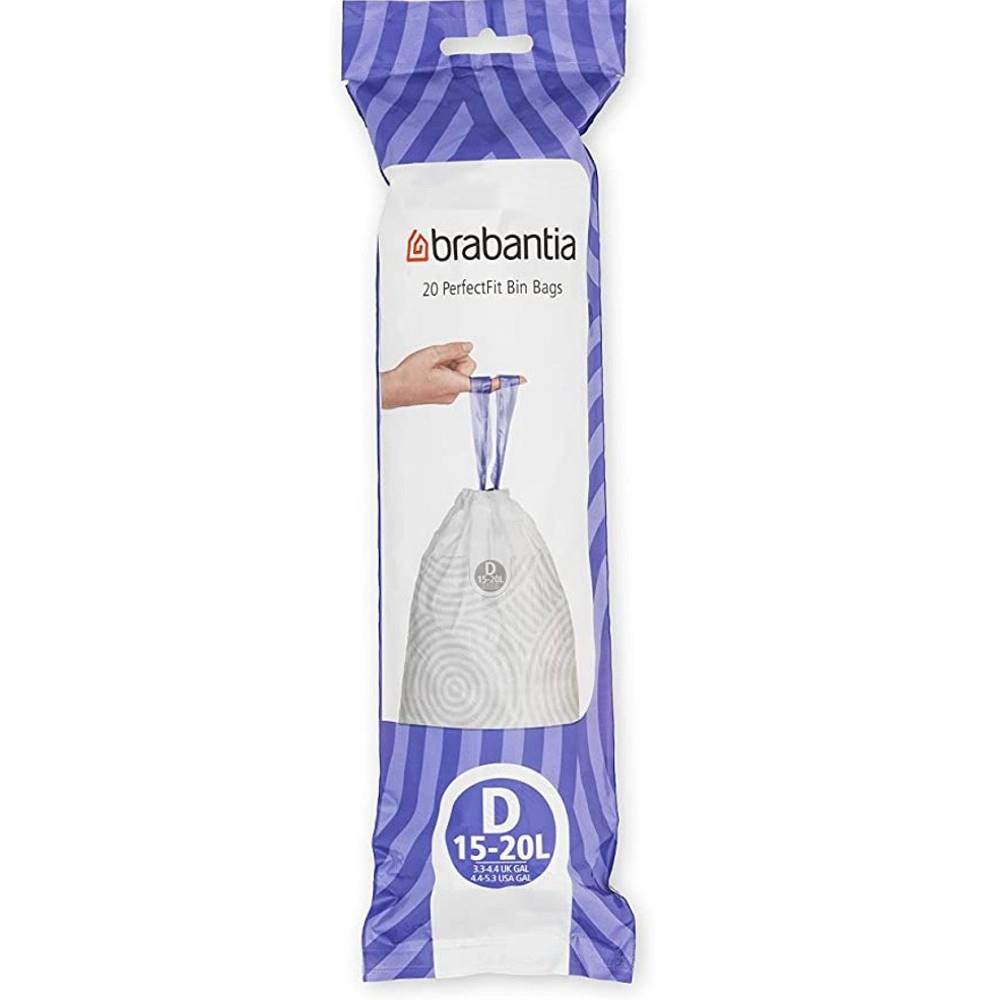 Brabantia Perfect Fit Bin Liner Size D 1520L 20 Pack EEC Homevalue