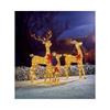Set of 3 Lit Gold Glitter Fabric Reindeer Family with 210 Warm White LED 76cm-1.1m-1.4m