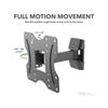 iTECH Mount full motion single arm wall mount bracket with 3 movements for TVs from 23" to 43"