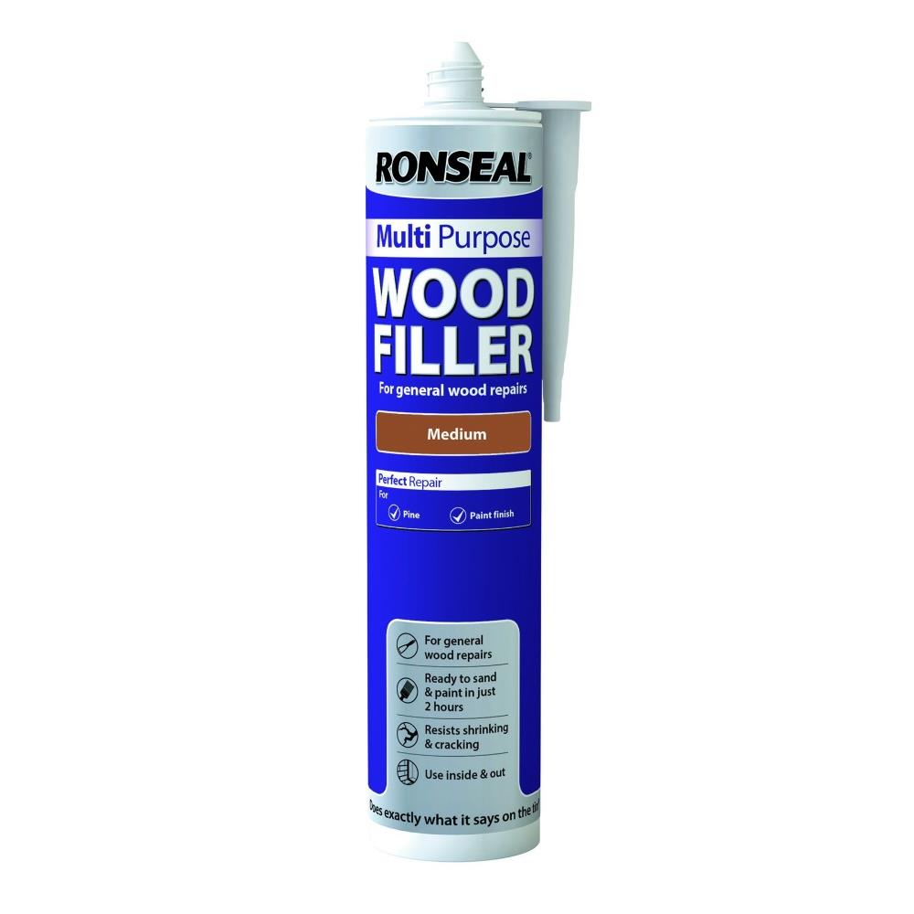 Ronseal MultiPurpose Wood Filler Cartridge 310ml Medium EEC Homevalue