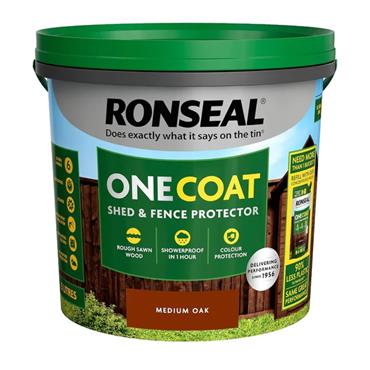 Ronseal One Coat FenceLife Paint 5L - Medium Oak