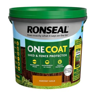 Ronseal One Coat FenceLife Paint 5L - Harvest Gold