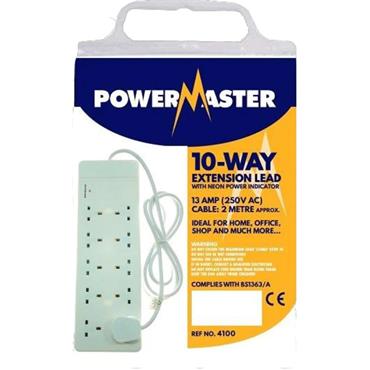 PowerMaster 10 Gang 2M Extension Lead