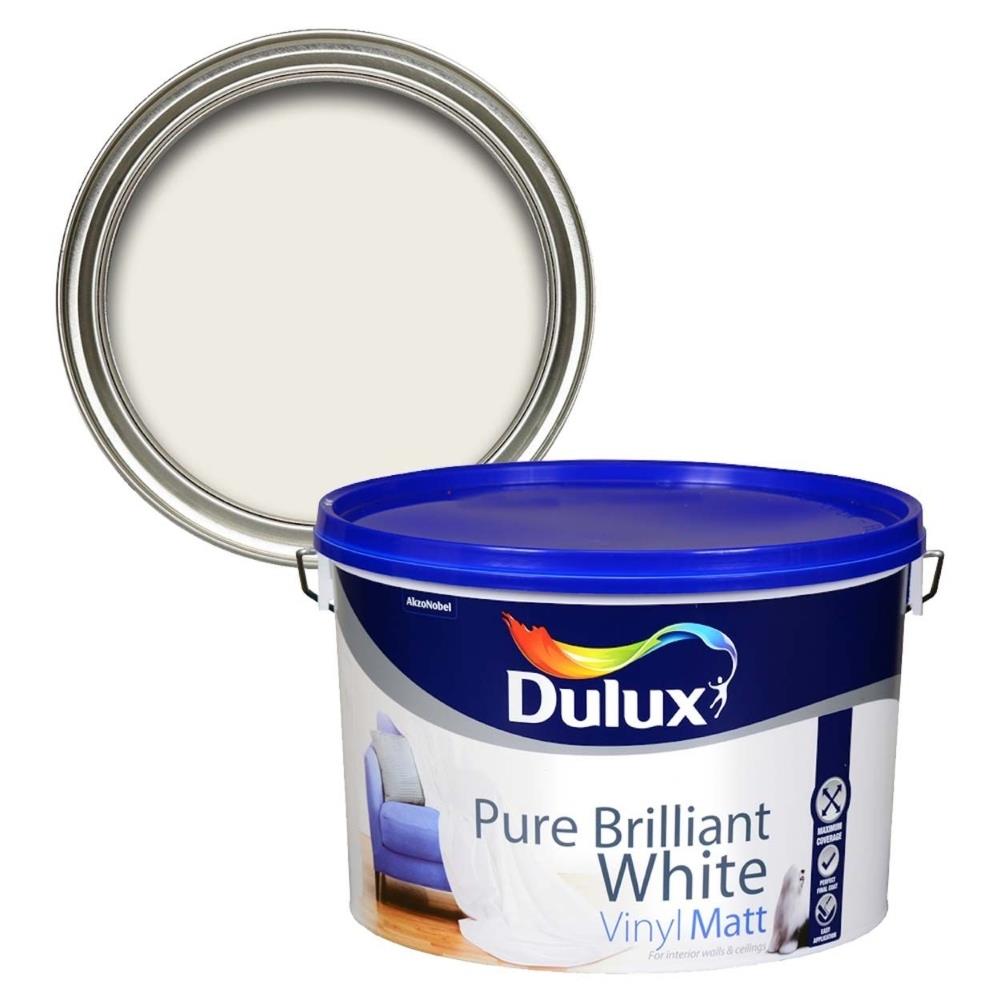 Dulux Vinyl Matt Paint White 10L EEC Homevalue Balbrigggan Co. Dublin