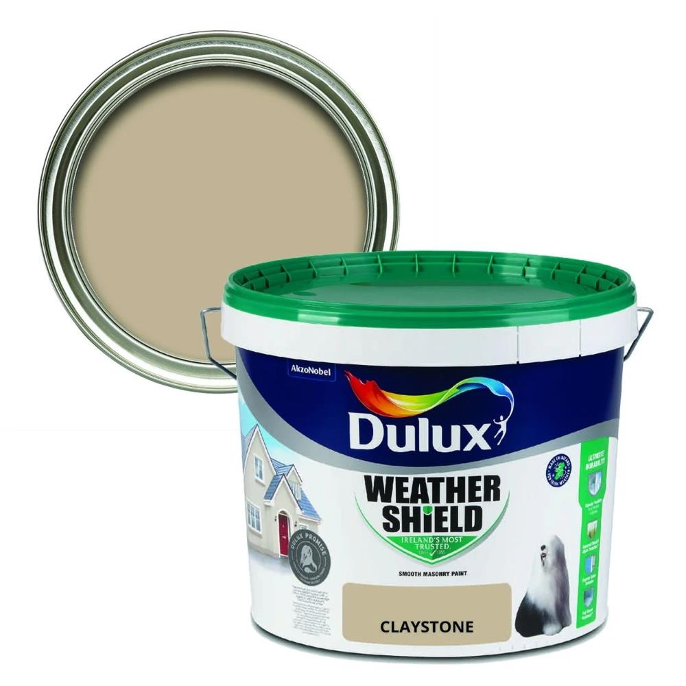 Dulux Weathershield Smooth Masonry Paint 10L Claystone EEC Homevalue