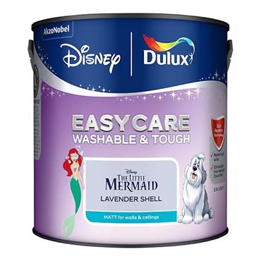 Dulux Easycare Disney Ariel Lavender Shell Matt Wall & ceiling Paint, 2.5L