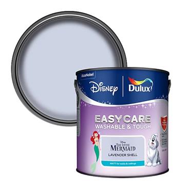 Dulux Easycare Disney Ariel Lavender Shell Matt Wall & ceiling Paint, 2.5L