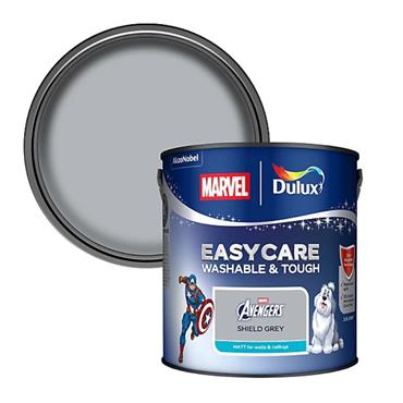 Dulux Easycare Disney MARVEL Captain America Shield Grey Matt Wall & ceiling Paint, 2.5L