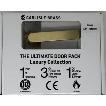 Ultimate Door Pack Luxury Collection Wc Edge Satin Brass Bathroom