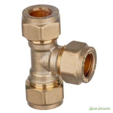 Easi Plumb 3/4" Brass Equal Tee